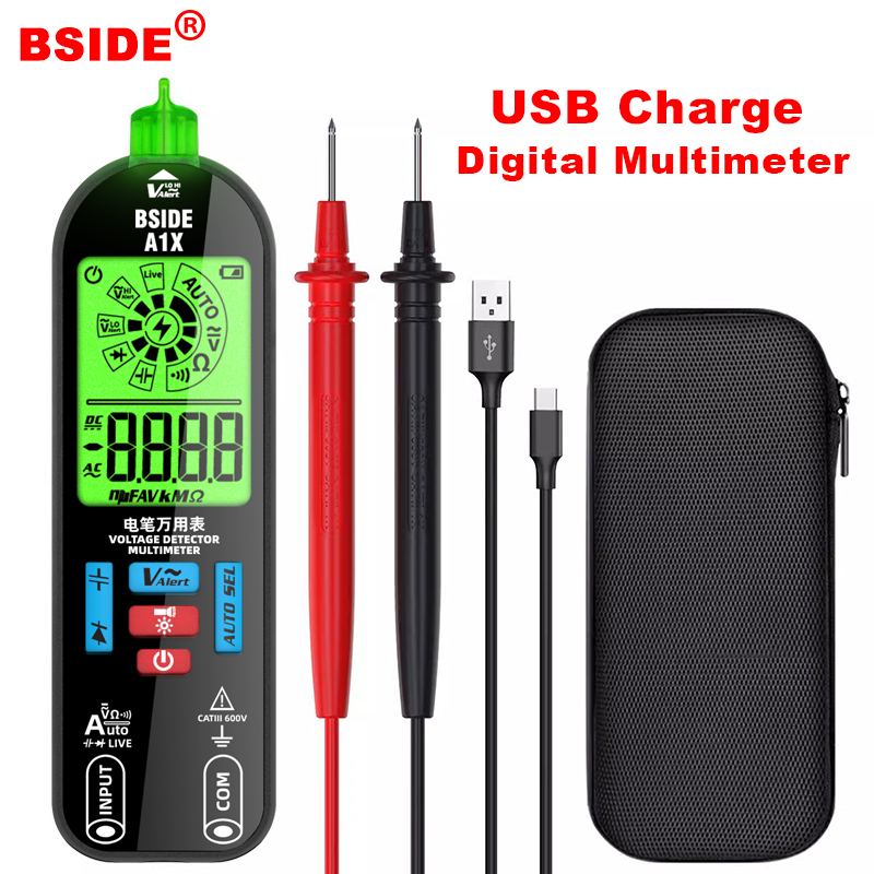 Logic Analyzer Usb - BSIDE A1X USB-Ladefähiges Smart Digital Multimeter