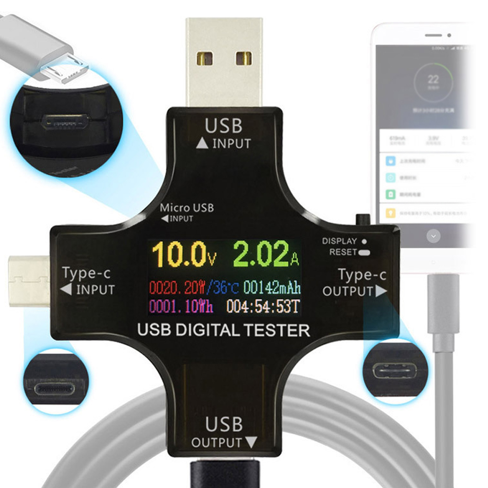 USB Tester Typ-C PD Farbe Digi – Logic Analyzer Usb Bewertung und Preis